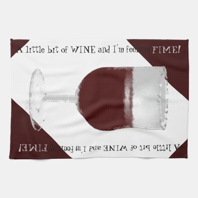 Glas från Vin Kökshandduk (Horisontell)
