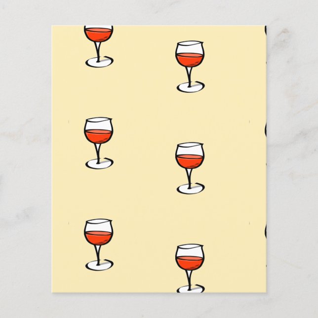 Glas från vin på orange (Framsida)