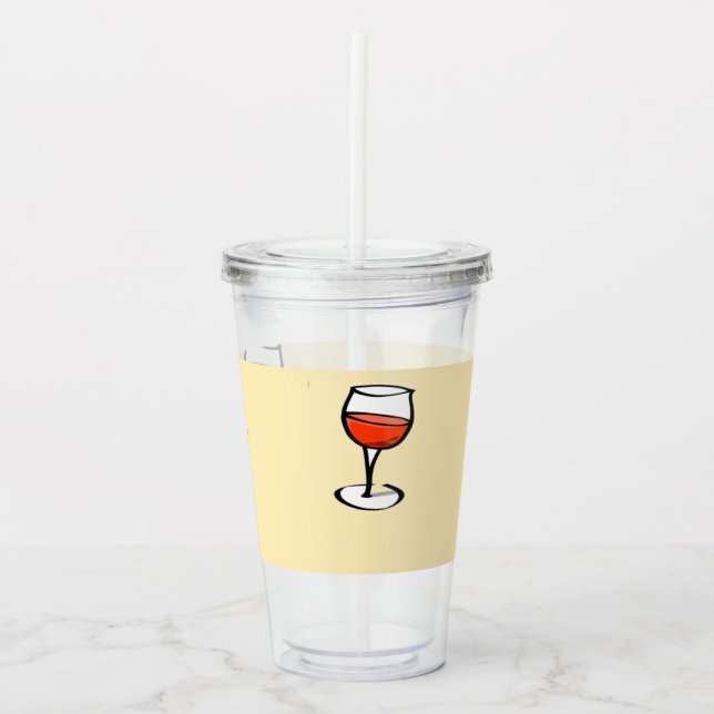 Glas från vin på orange (Framsida)