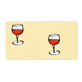 Glas från vin på orange fraktsedel
