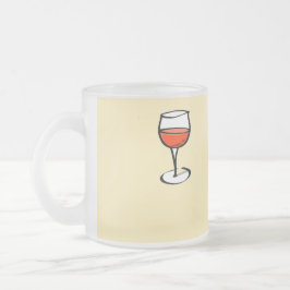 Glas från vin på orange frostad glasmugg