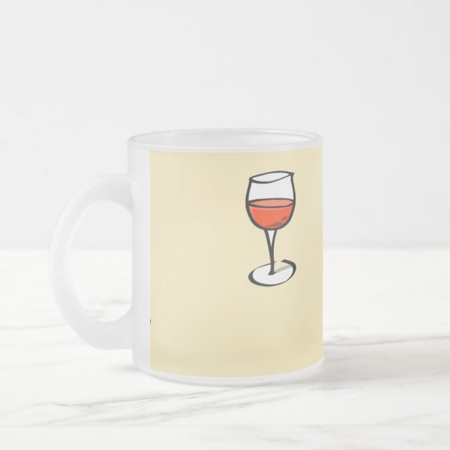 Glas från vin på orange frostad glasmugg (Vänster)