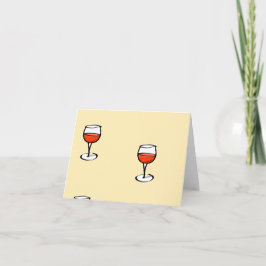 Glas från vin på orange kort