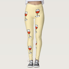 Glas från vin på orange leggings