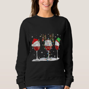 Glas från Vin Santa Reindeer Elf jul Vin T Shirt