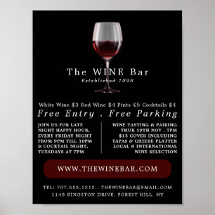 Glas från Vin, Vin Pub/Winery Advertising Poster