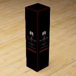 Glas från Vin, Vin Pub/Winery Presentask För Vinflaska<br><div class="desc">Glas av Vin,  Vin Pub/Winery Vin Box by the Affärskort Store.</div>