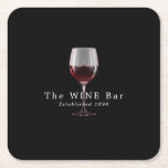 Glas från Vin, Vin Pub/Winery Underlägg Papper Kvadrat<br><div class="desc">Glas av Vin,  Vin Pub/Winery Papper Underlägg från Affärskort Store.</div>