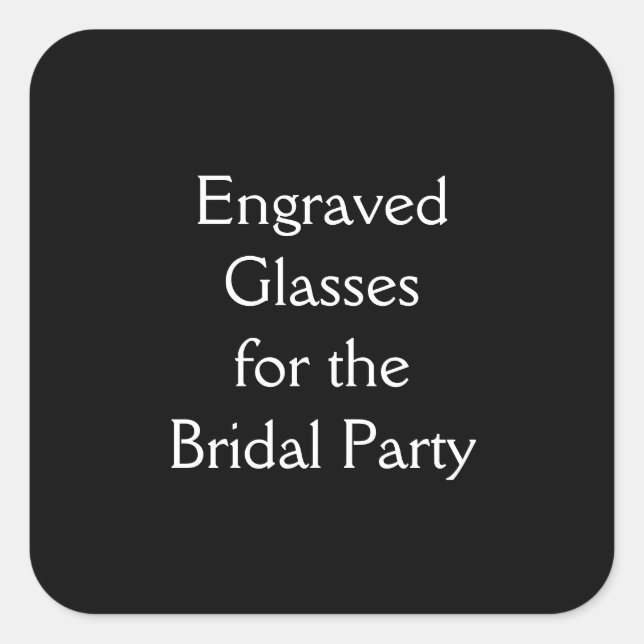 Glas Fyrkantigt Klistermärke (Framsida)