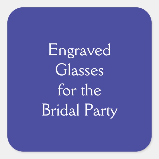 Glas Fyrkantigt Klistermärke (Framsida)