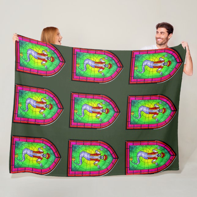 Glas Genie, fastsatt Fleecefilt (På plats)