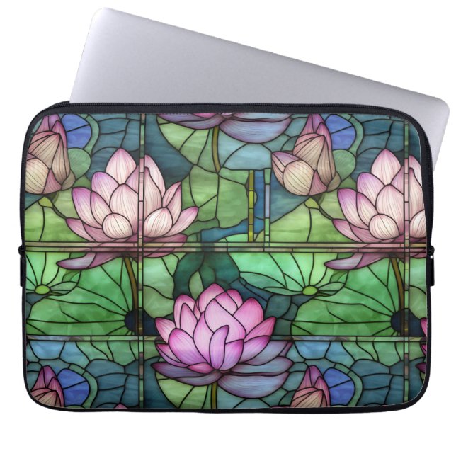 Glas, glasaktigt, Lotus Laptop sleeve (Framsidan)