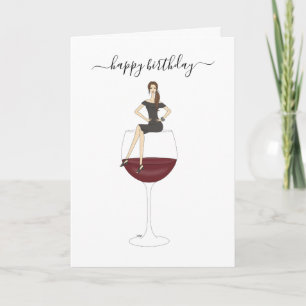 Glas grattis på födelsedagen - Vin Kort