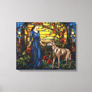 ’Glas Great dane, lagat’ Canvastryck