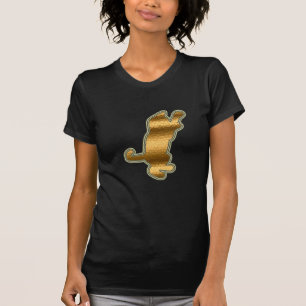 Glas, Guld Cat T Shirt