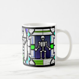 Glas Halloween Skeleton Mugg