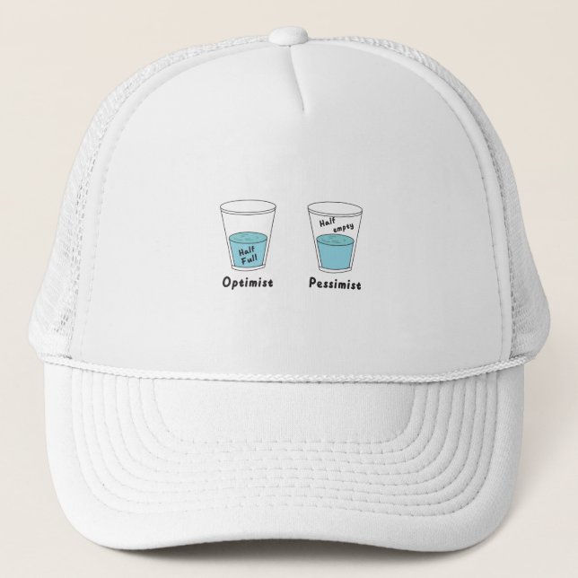 Glas halvtom Fullt eller halvtom optimist pessimis Keps (Framsida)