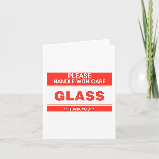 Glas hanteras med försiktighet kort (Skapare uppladdad)