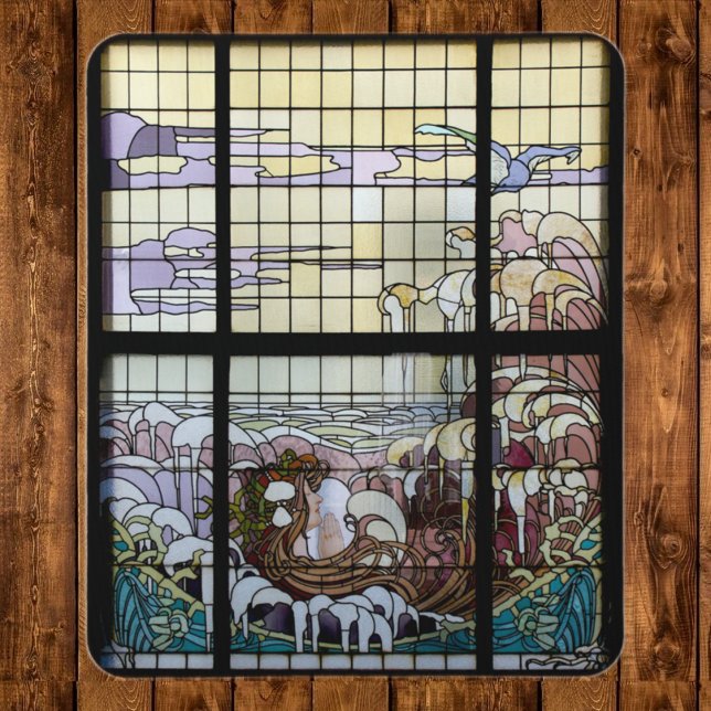 Glas i Art nouveau-havscen Musmatta (Skapare uppladdad)