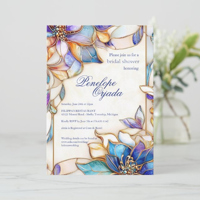 Glas Inbjudningskort för möhippan, fastsatt (Stående Fram)