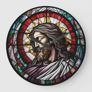 Glas, Jesus designklocka Stor Klocka
