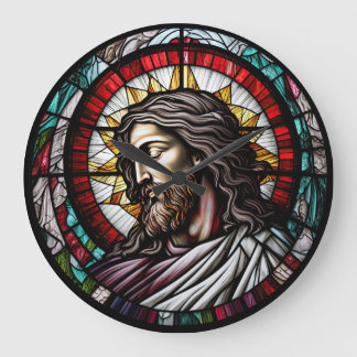 Glas, Jesus designklocka Stor Klocka