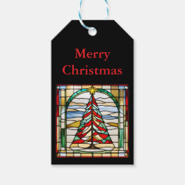 Glas Julgran Presentetikett