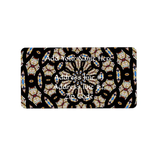 Glas Kaleidoskop 2 Adressetikett (Framsidan)