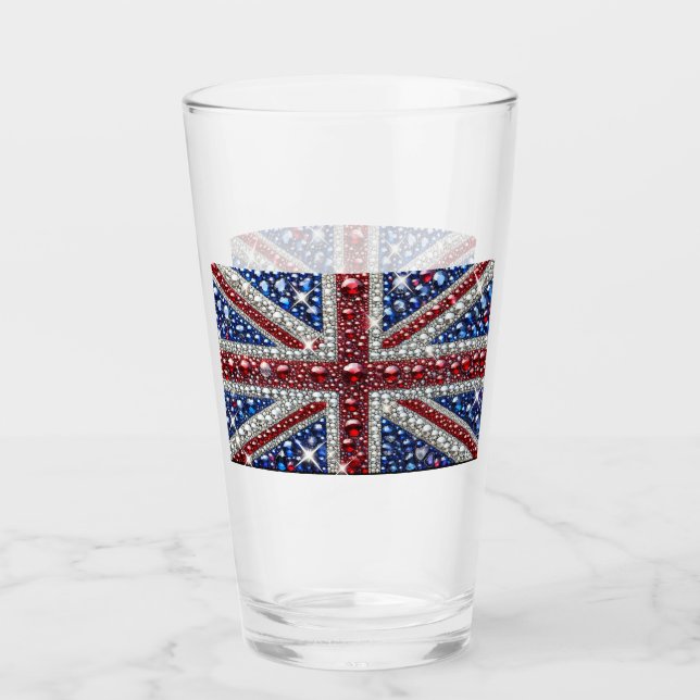 Glas kopp med brittisk Färg (Framsida)
