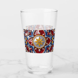 Glas kopp med colombianska Färg