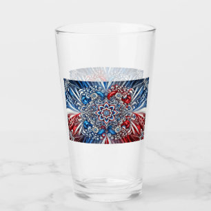 Glas kopp med Fransk Färg