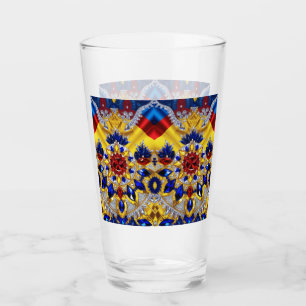 Glas kopp med Rumänien Färg