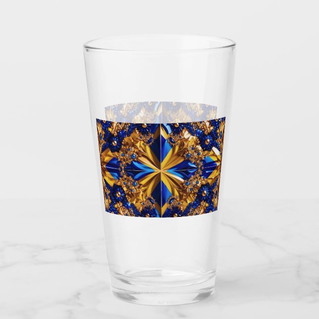 Glas kopp med Sverige Färg (Framsida)
