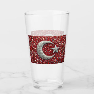 Glas kopp med turkiska Färg