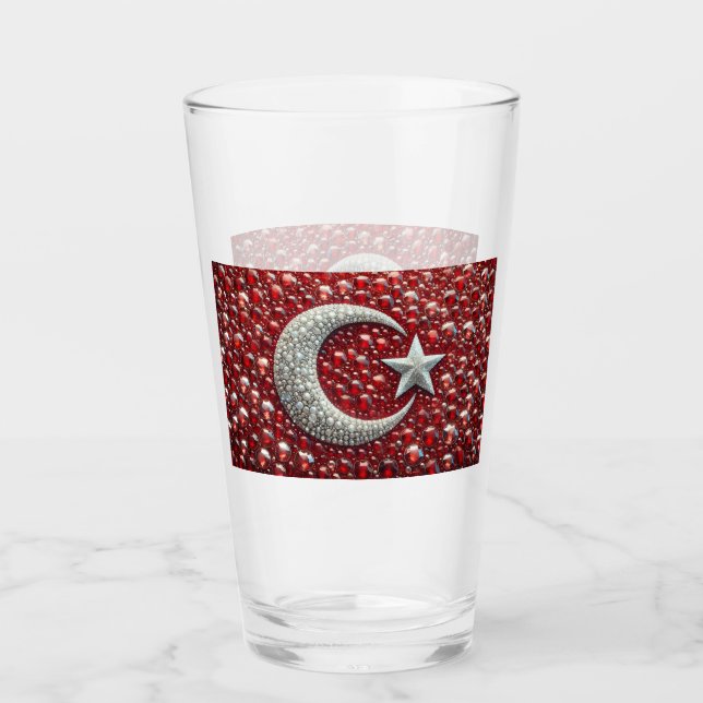 Glas kopp med turkiska Färg (Framsida)