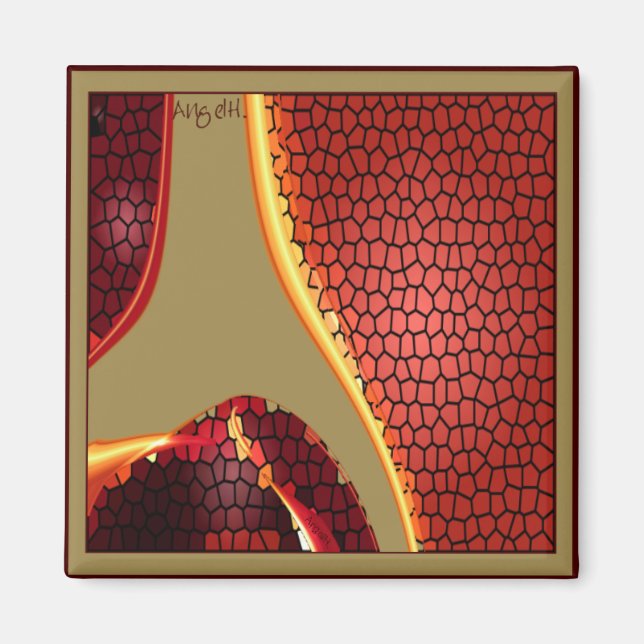 Glas, lagat - Kranberrymagnet Magnet (Framsidan)