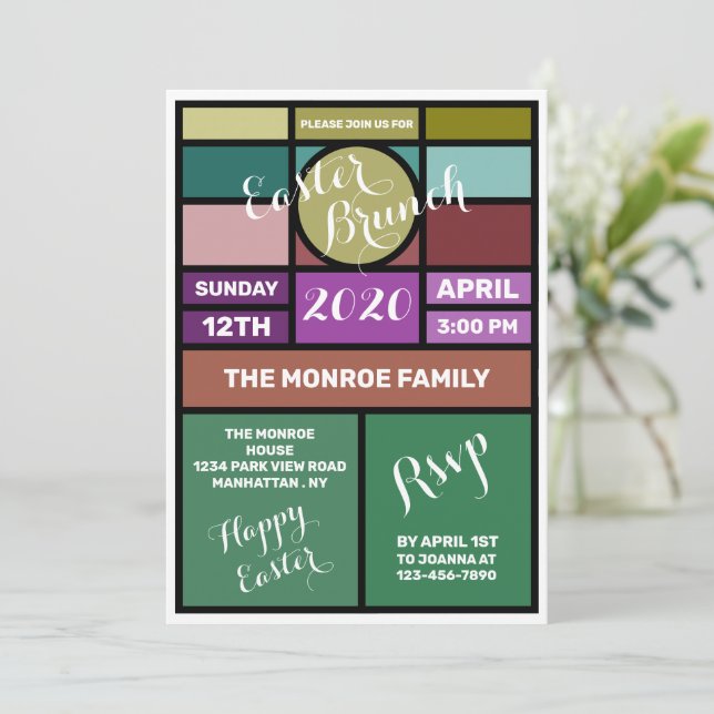 Glas, lagat, Påsk Brunch Meddelande (Stående Fram)