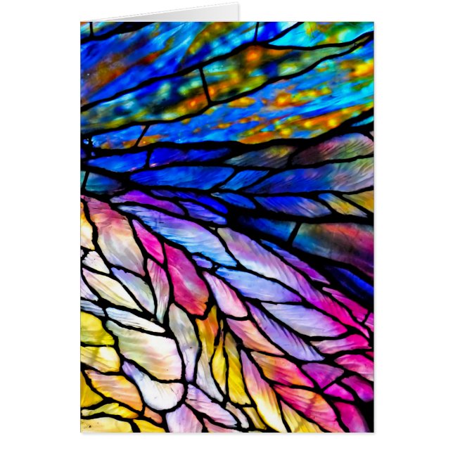 Glas, lagat, Tiffany-Stil Hälsningskort (Framsidan)