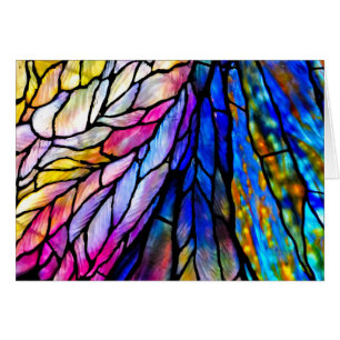 Glas, lagat, Tiffany-Stil Hälsningskort