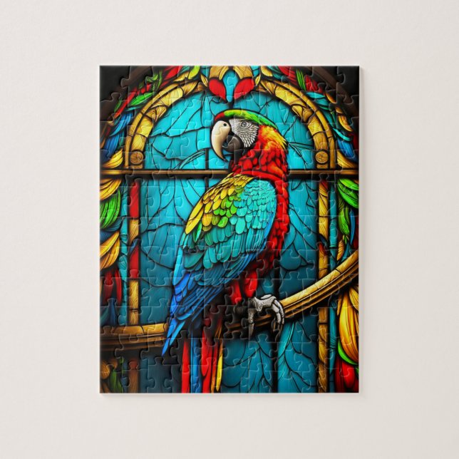 Glas Macaw Pussel (Vertikal)