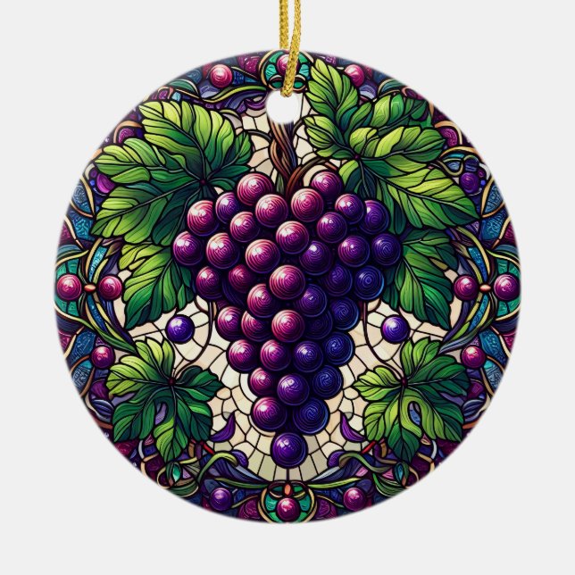 Glas, målat julgransprydnad keramik (Framsidan)