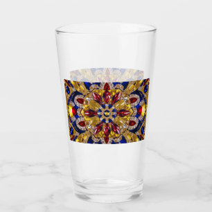 Glas med Colombias färger