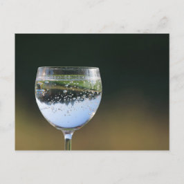Glas med drink. vykort