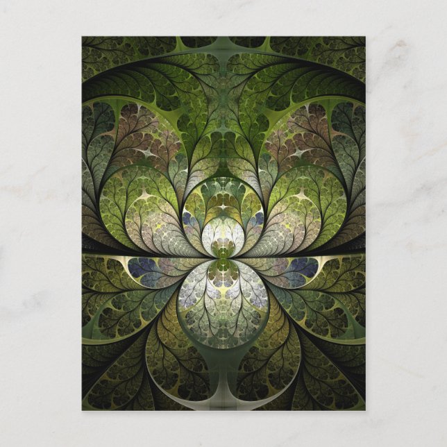 Glas med fastsatt vår vykort (Framsida)