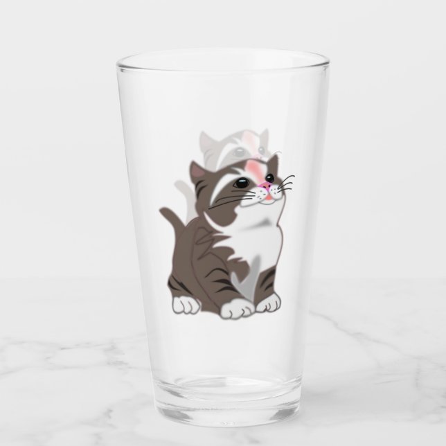 Glas med Little Kitten (Framsida)