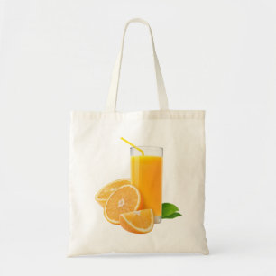 Glas med orange saft tygkasse