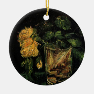 Glas med rosor av Vincent van Gogh Julgransprydnad Keramik
