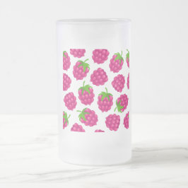 glas med sommar hallon frukt frostat ölglas