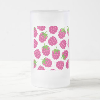 glas med sommar hallon frukt frostat ölglas