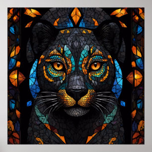 Glas med stor svart nedfläckad, , glass, effekt poster